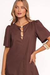 Lirael Mini Dress - Espresso