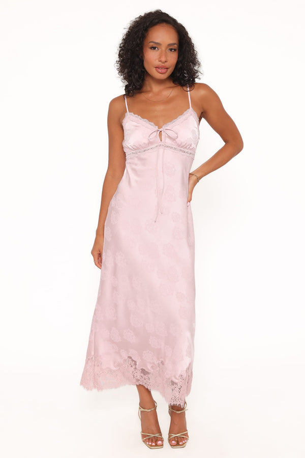 Melita Lace Maxi Dress - Pink