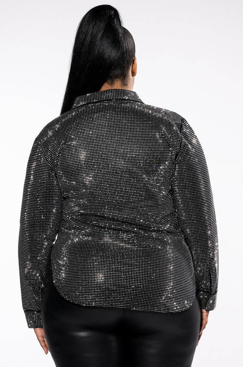 PLUS TINY DANCER RHINESTONE BLOUSE