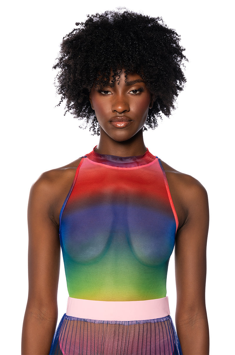 PRIDE EFFECT SLEEVELESS BODYSUIT