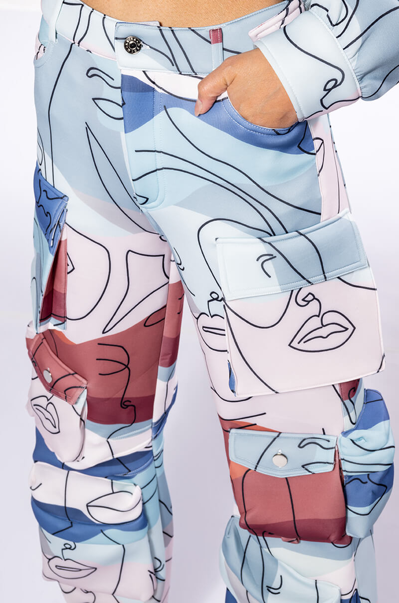 PRINTED CARGO JOGGERS