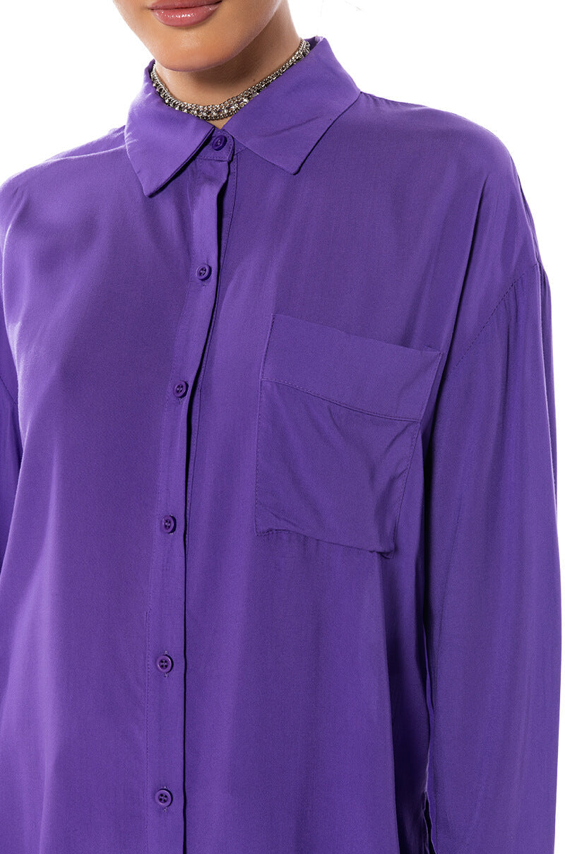 PURPLE RAIN BUTTON DOWN