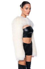 REAL MONGOLIAN FUR BOLERO JACKET